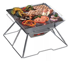 PARRILLA PLEGABLE XENA 2-4 PERSONAS PLATEADO DOITE