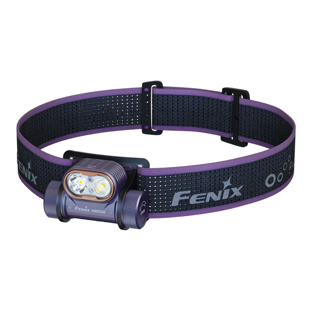 LINTERNA FRONTAL FENIX HM55R MORADO OSCURO | 1200 LUMENES