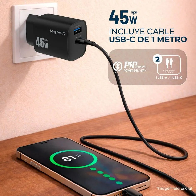 CARGADOR MULTI PUERTO MASTER-G 45W