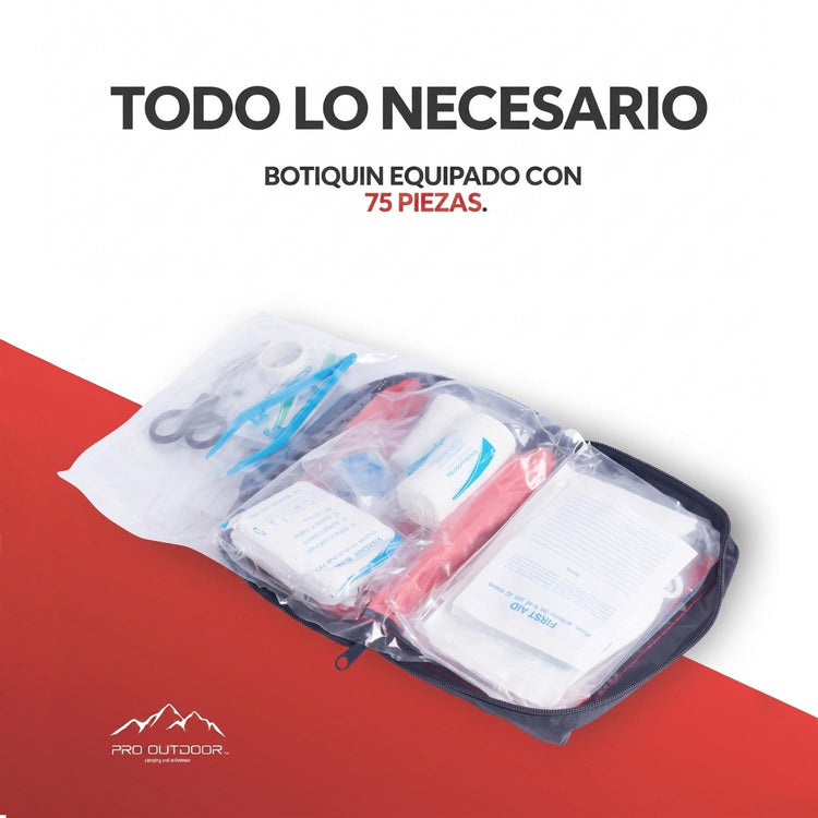 Botiquín Primeros Auxilios 75 Piezas - estuche