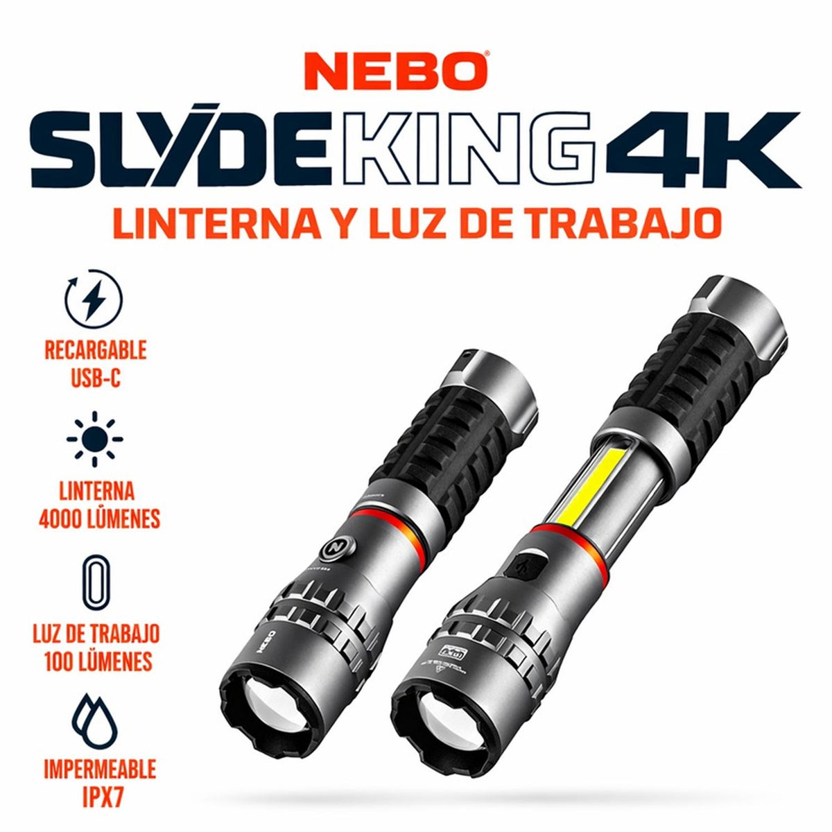 LINTERNA NEBO SLYDE KING  4K