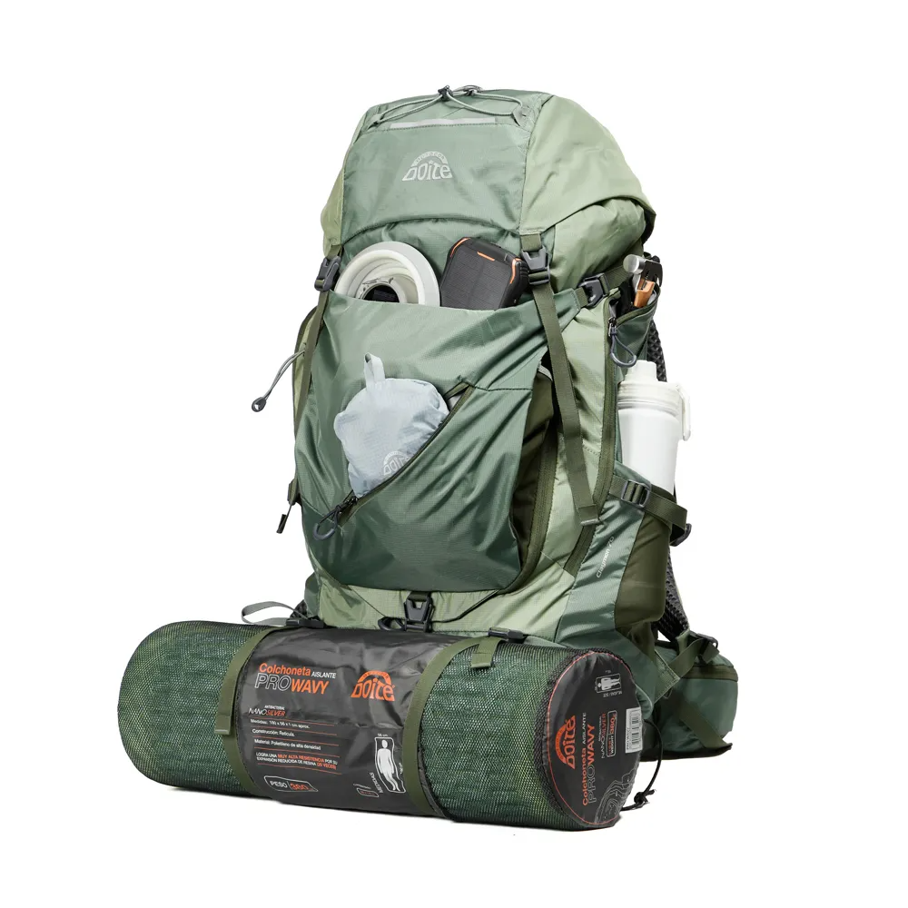 MOCHILA EXCURSIÓN DOITE CLAYMON GREEN 70 LTS