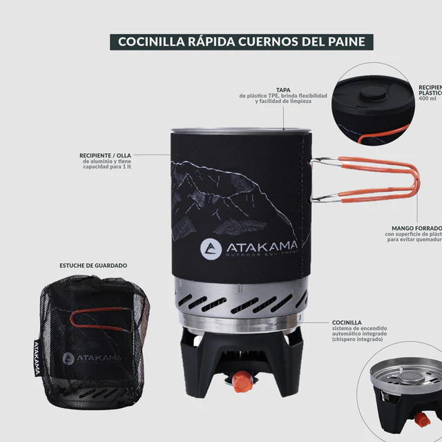 COCINILLA RÁPIDA ATAKAMA CUERNOS DEL PAINE