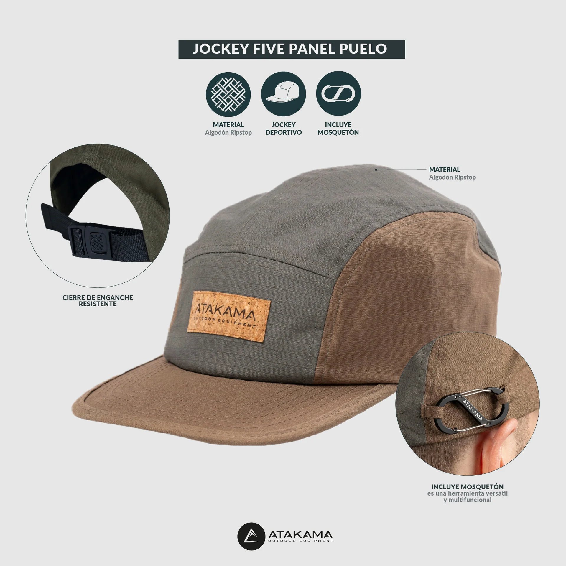 JOCKEY ATAKAMA FIVE PANEL PUELO AZUL
