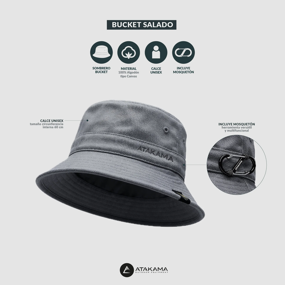 JOCKEY ATAKAMA BUCKET ADULTO SALADO VERDE