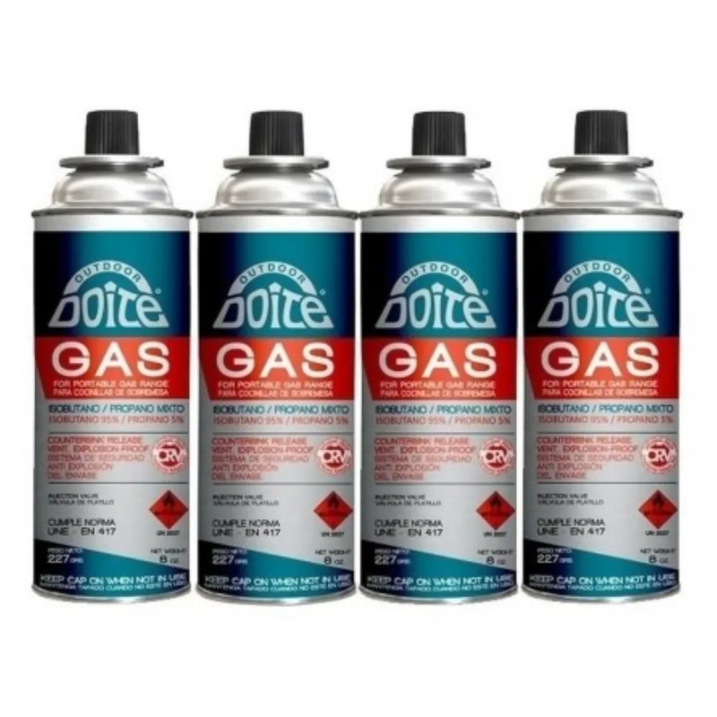 PACK 4 CARTUCHOS DE GAS 227 GRS DOITE