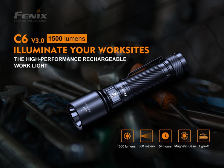 LINTERNA FENIX C6 V3.0 | 1500 LUMENES