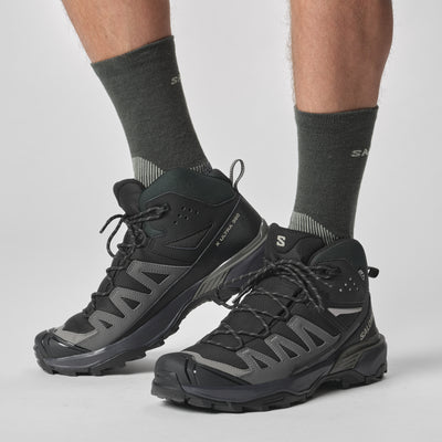 PACK 2 CALCETINES SALOMON X ULTRA ACCESS CREW OLIVE/GRISAILLE
