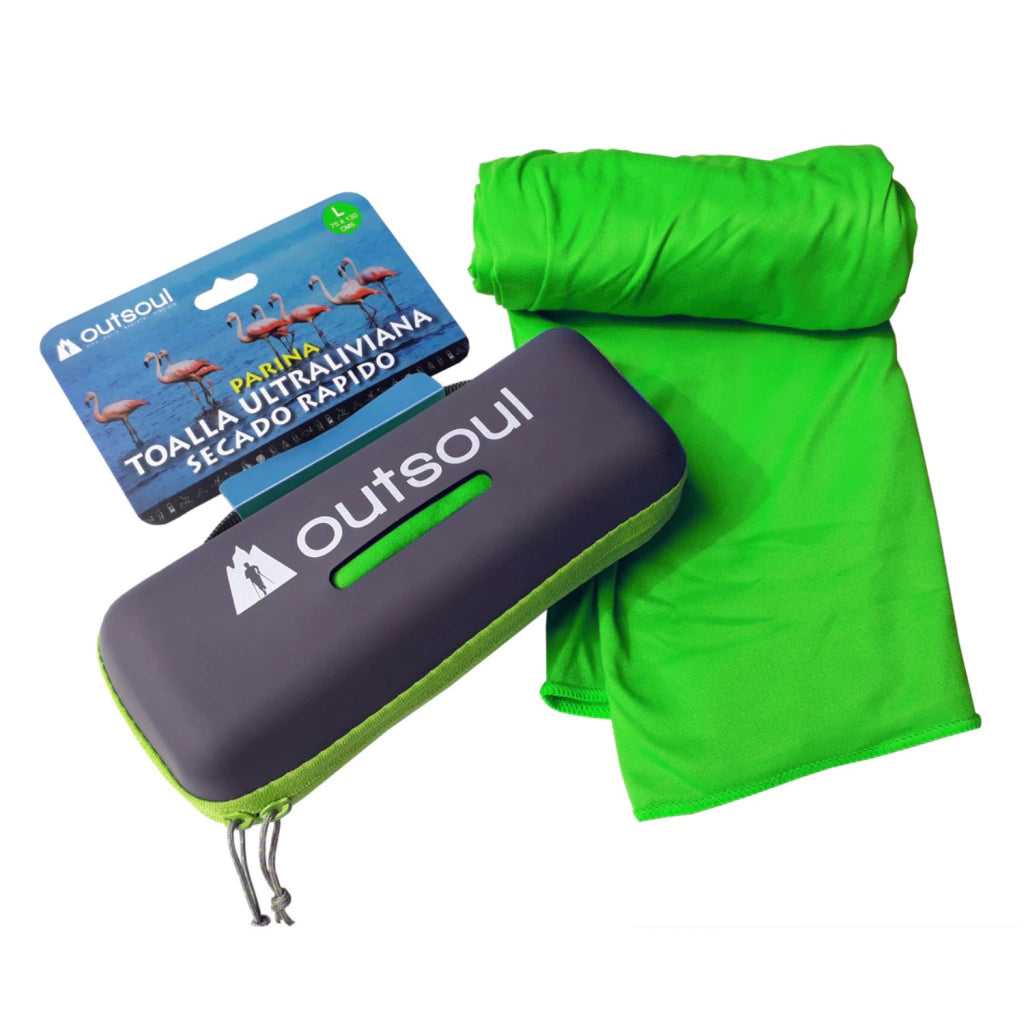 TOALLA OUTSOUL MICRO FIBRA PARINA 75X130 VERDE