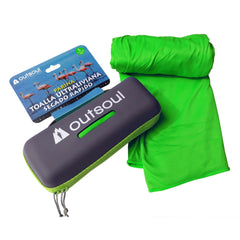 TOALLA OUTSOUL MICRO FIBRA PARINA 75X130 VERDE