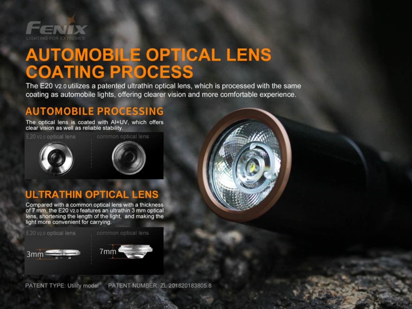 LINTERNA FENIX E20 V2.0 | 350 LUMENES