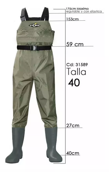 WADER IMPERMEABLE STORM PVC 420D