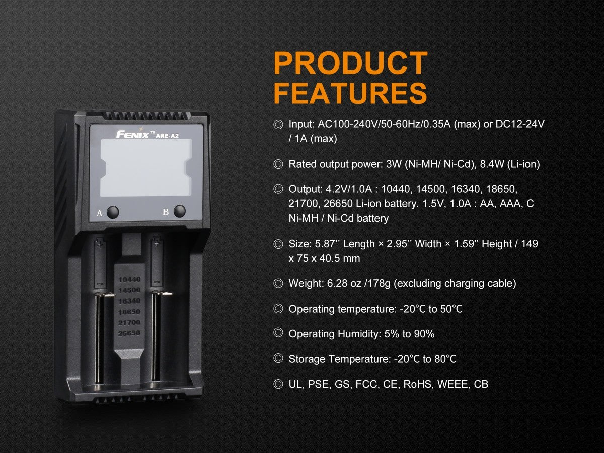 CARGADOR FENIX DOBLE ARE-A2