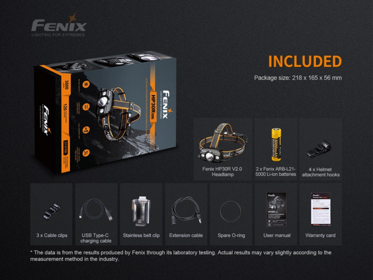 LINTERNA FRONTAL FENIX HP30R V2.0