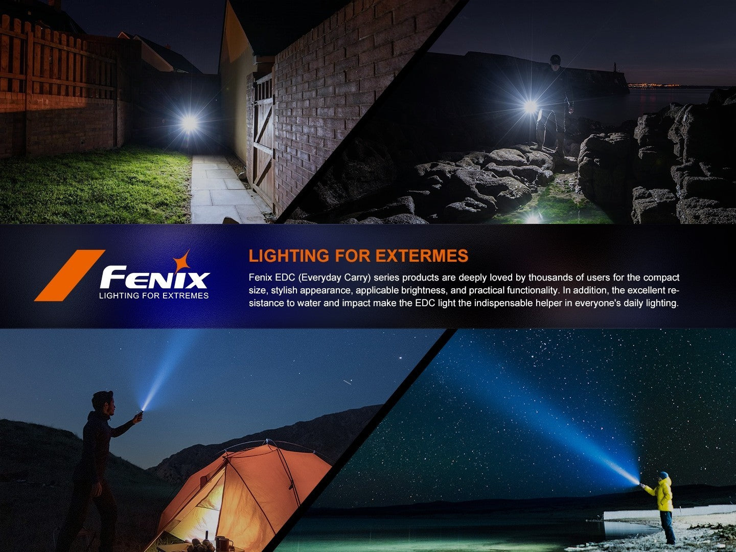 Linterna Fenix E-CP azul