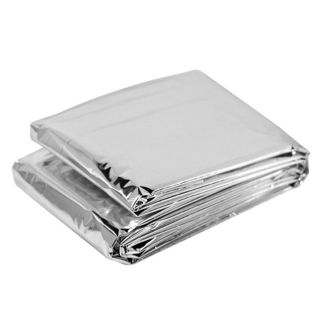 MANTA TERMICA SUPERVIVENCIA 130 X 210 CM PLATA