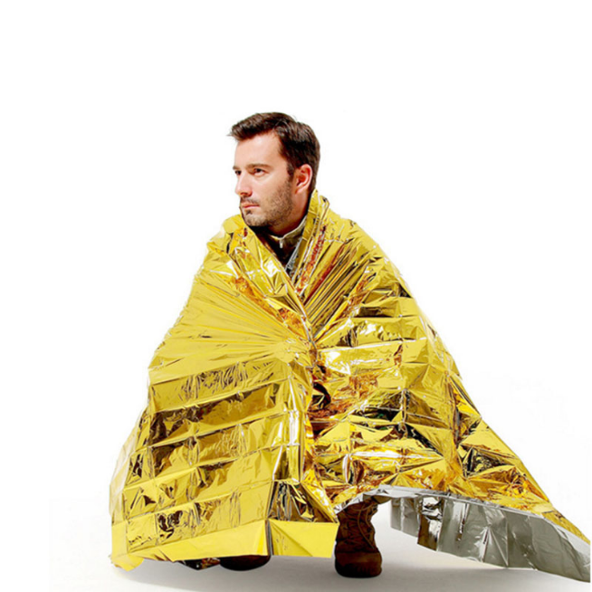 MANTA TERMICA SUPERVIVENCIA 130 X 210 CM GOLD