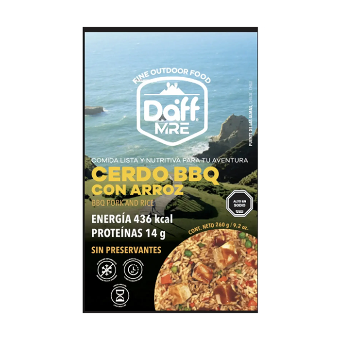 RACION DAFF CERDO BARBECUE CON ARROZ 260GRS