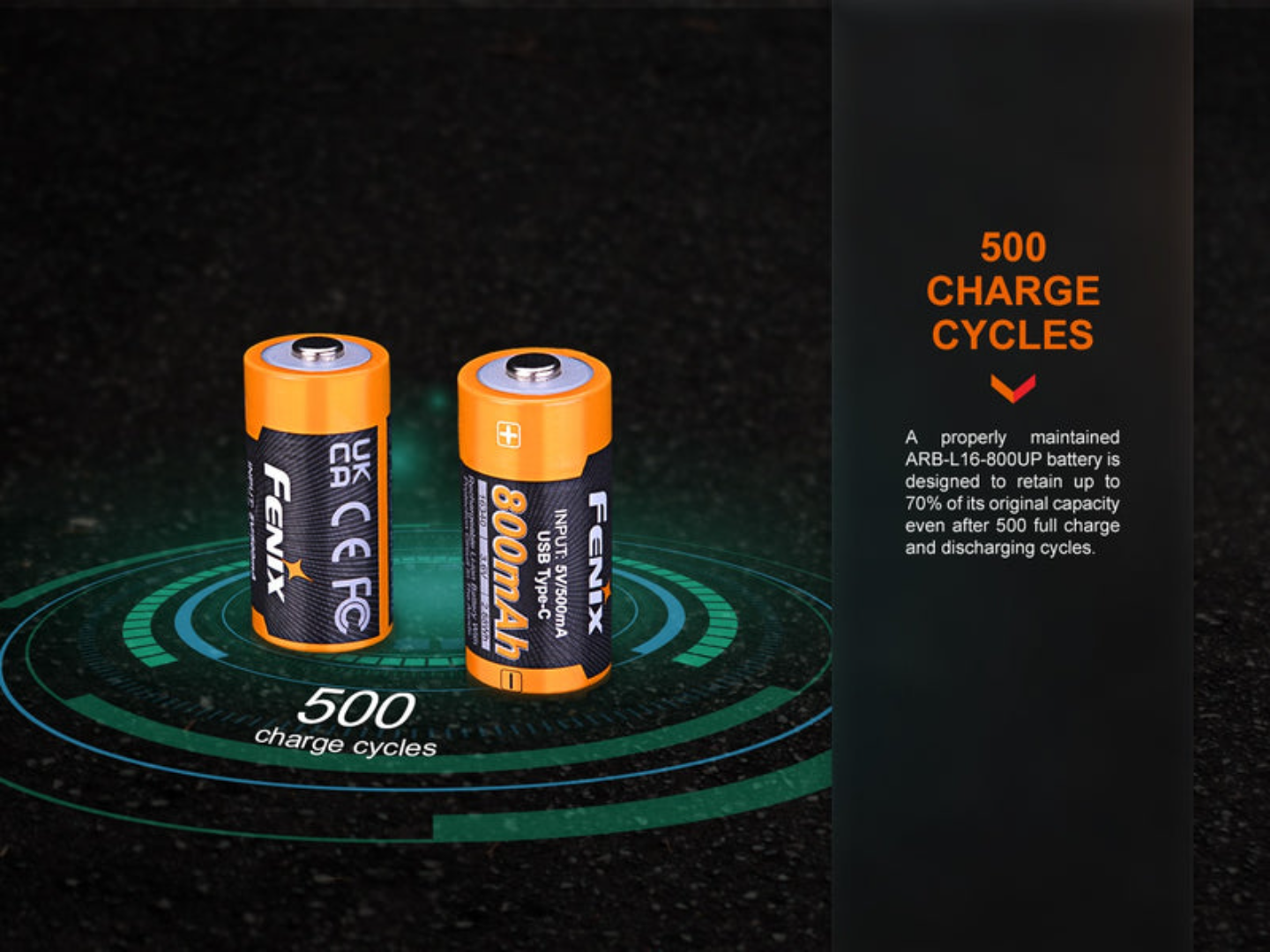 BATERIA FENIX 16340 800 MAH