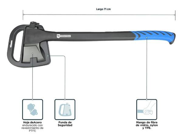 HACHA LEÑERA TERRA TOOLS 28" 71CM