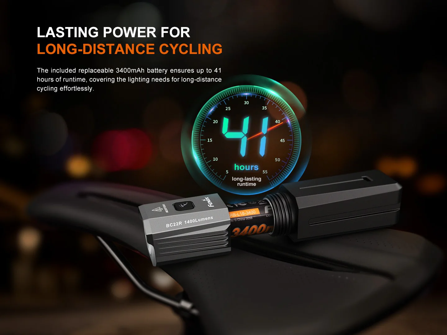 LINTERNA BICICLETA FENIX BC22R | 1400 LUMENES