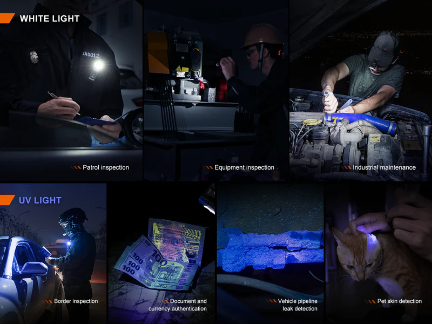 LINTERNA FENIX SW05R-UV NEGRO | 150 LUMENES