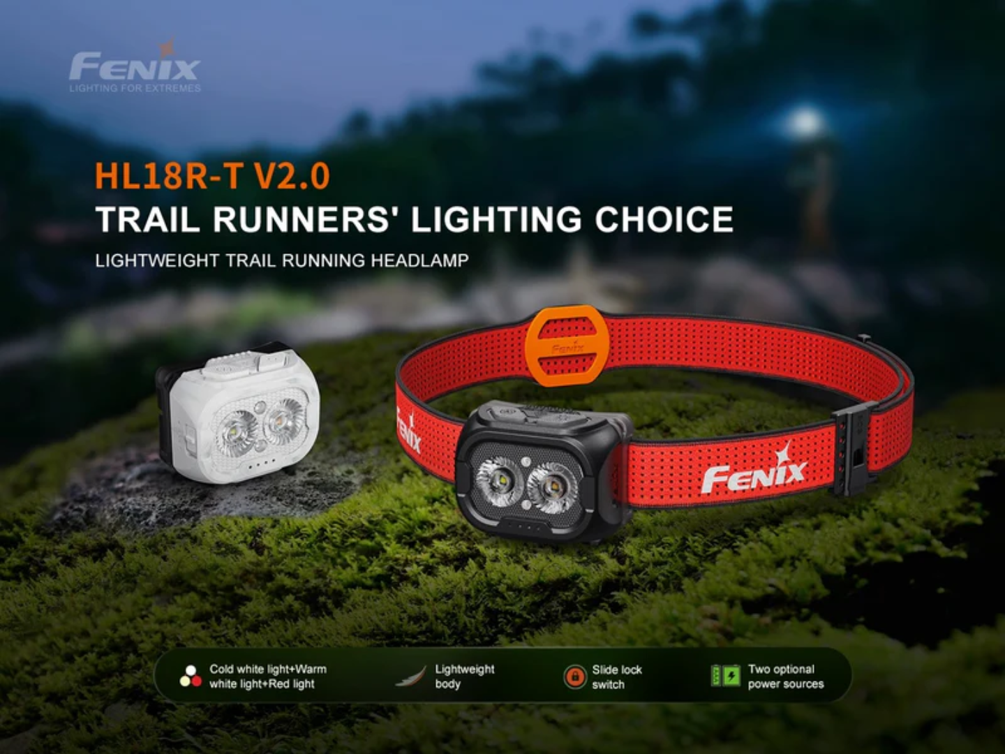 LINTERNA FRONTAL FENIX HL18R-T NEGRO V2.0 | 800 LUMENES