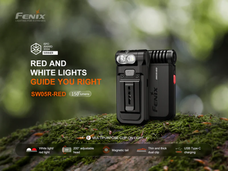 LINTERNA RECARGABLE FENIX SW05R-RED VERDE