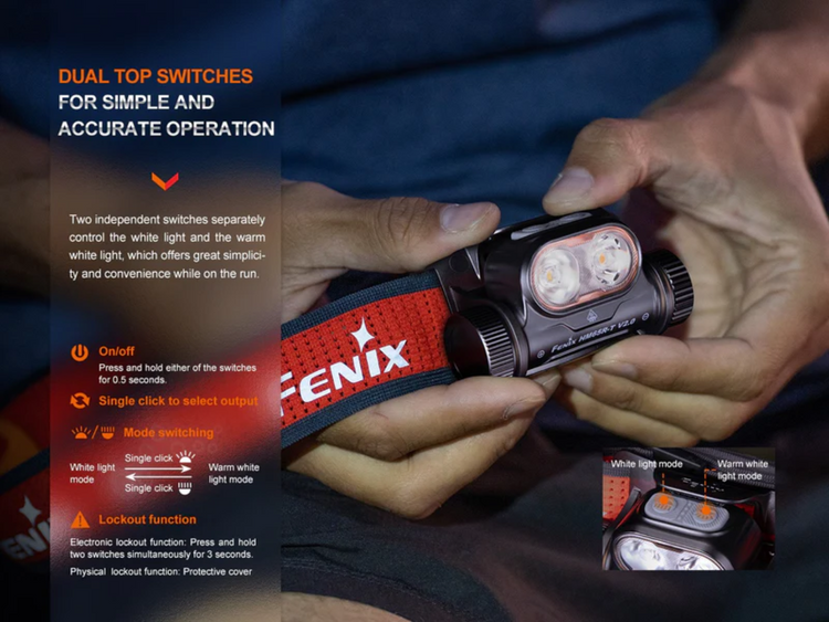 LINTERNA FRONTAL FENIX HM65R-T V2.0 PURPURA OSCURO