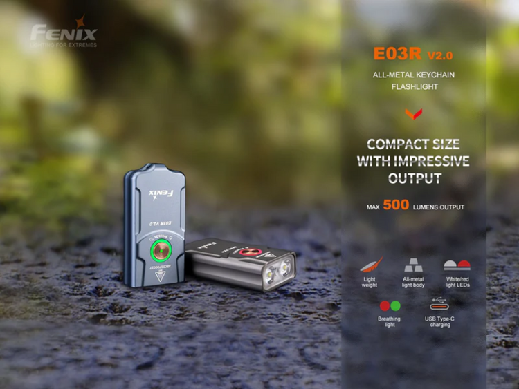LINTERNA FENIX E03R AZUL