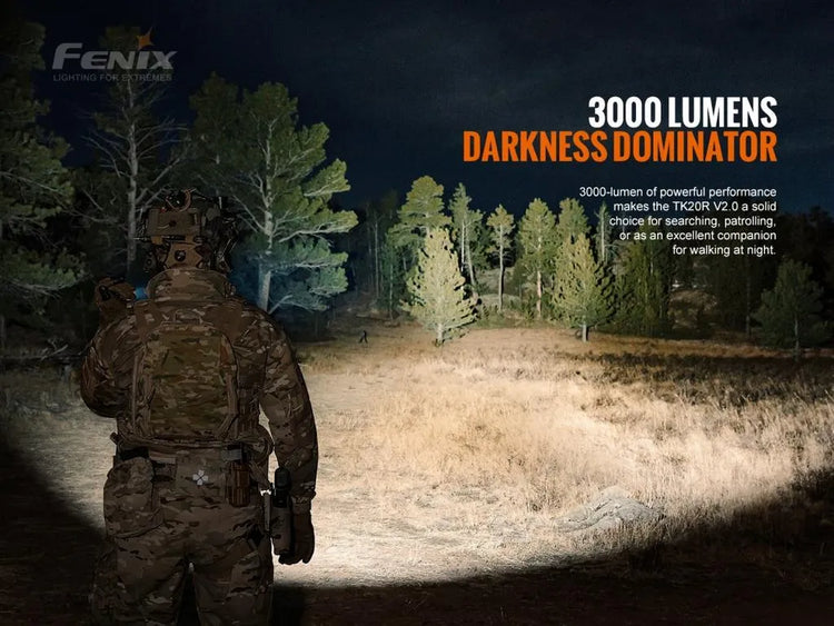 LINTERNA FENIX TK20R V2.0 NEGRO | 3000 LUMENES