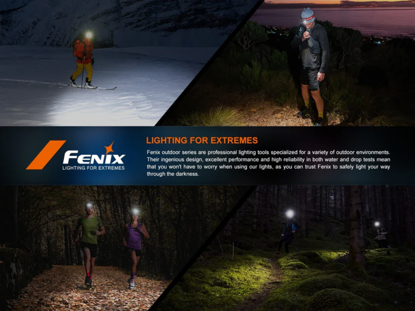 LINTERNA FRONTAL FENIX HP12R-T NEGRA | 1300 LUMENES
