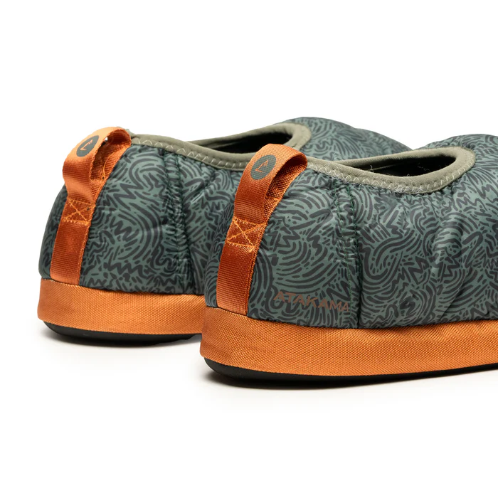 PANTUFLAS ATAKAMA KIDS FUTALEUFU VERDE GRISÁCEO