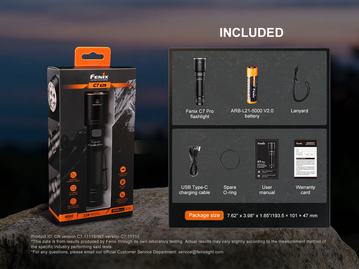 Linterna Fenix C7 PRO - especificaciones