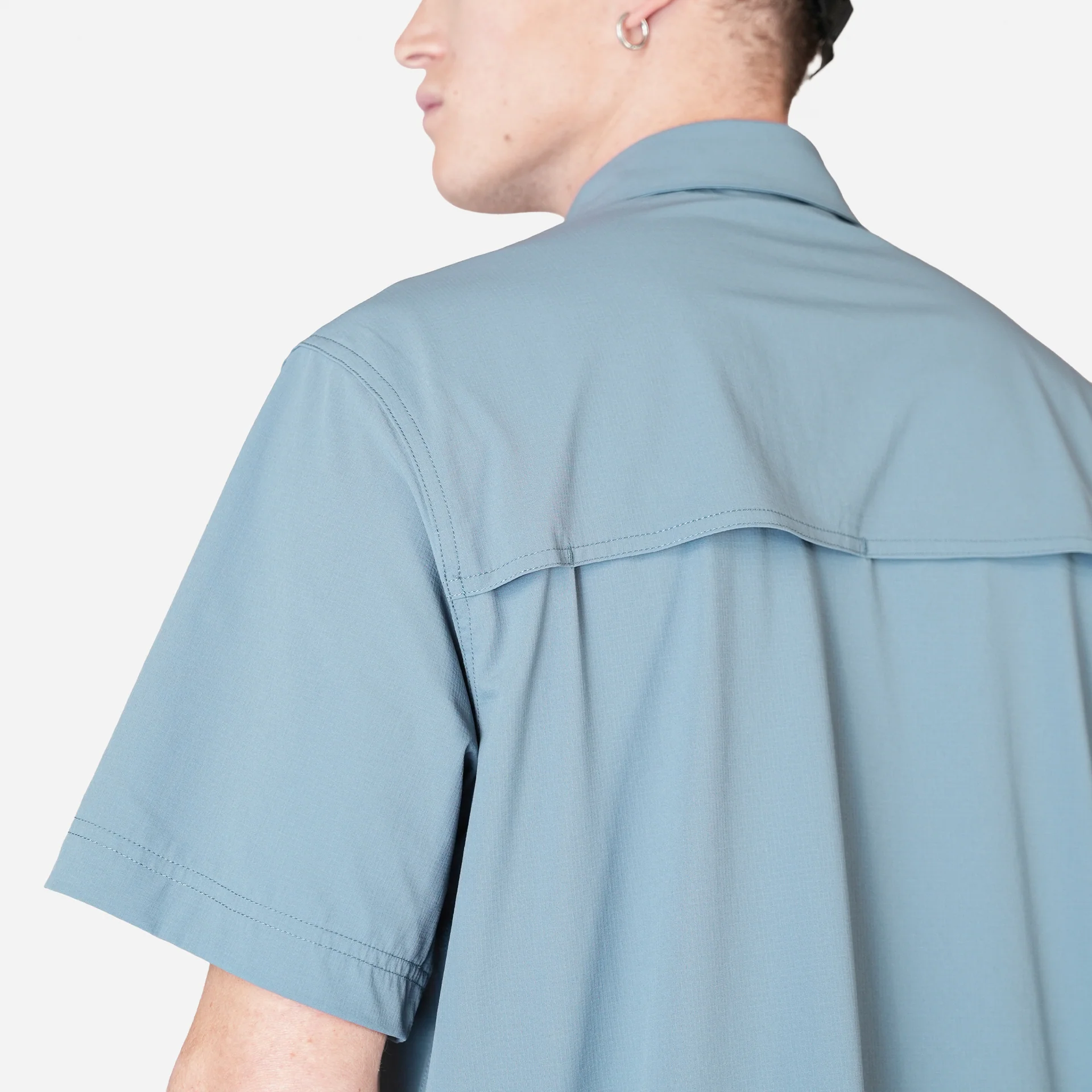 CAMISA MANGA CORTA ATAKAMA HOMBRE HORIZONTE AZUL