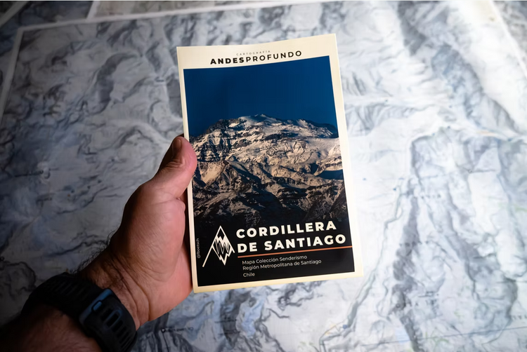 MAPA CORDILLERA DE SANTIAGO ANDES PROFUNDO