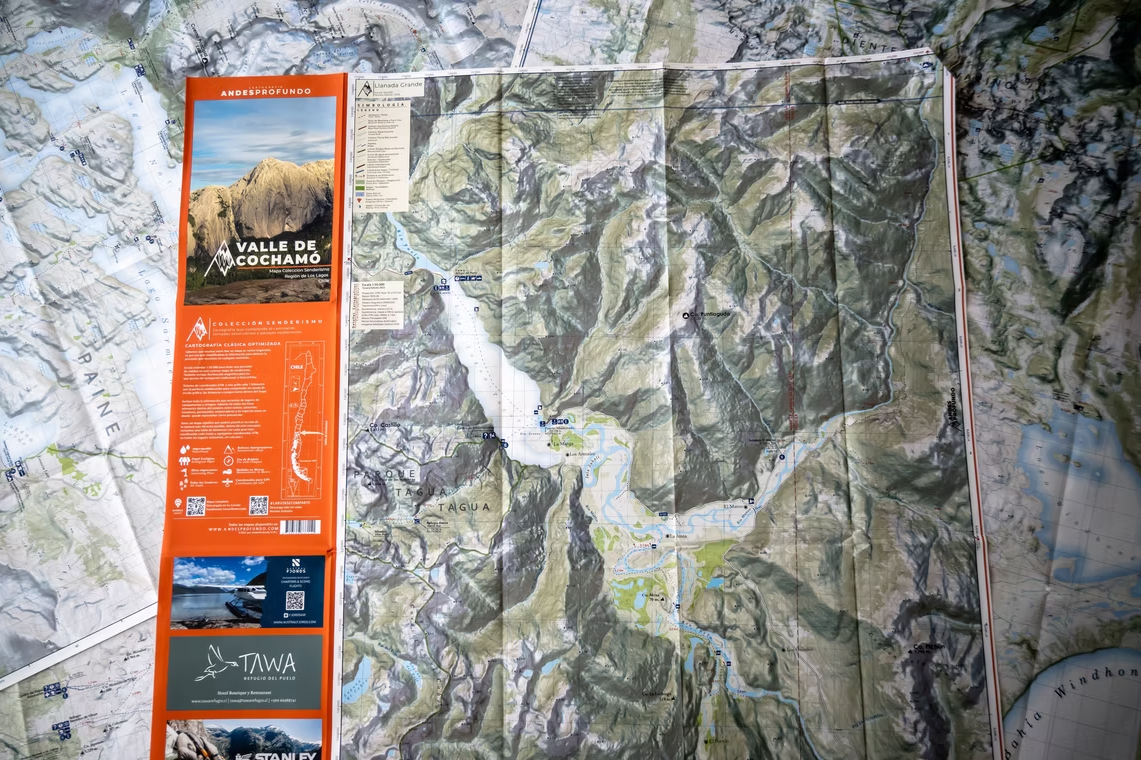 MAPA VALLE DE COCHAMÓ ANDES PROFUNDO