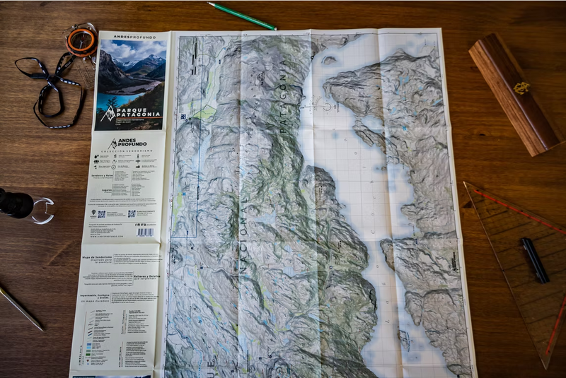 MAPA PARQUE NACIONAL PATAGONIA ANDES PROFUNDO