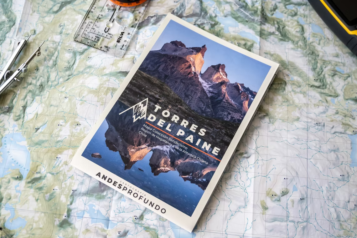 MAPA TORRES DEL PAINE ANDES PROFUNDO