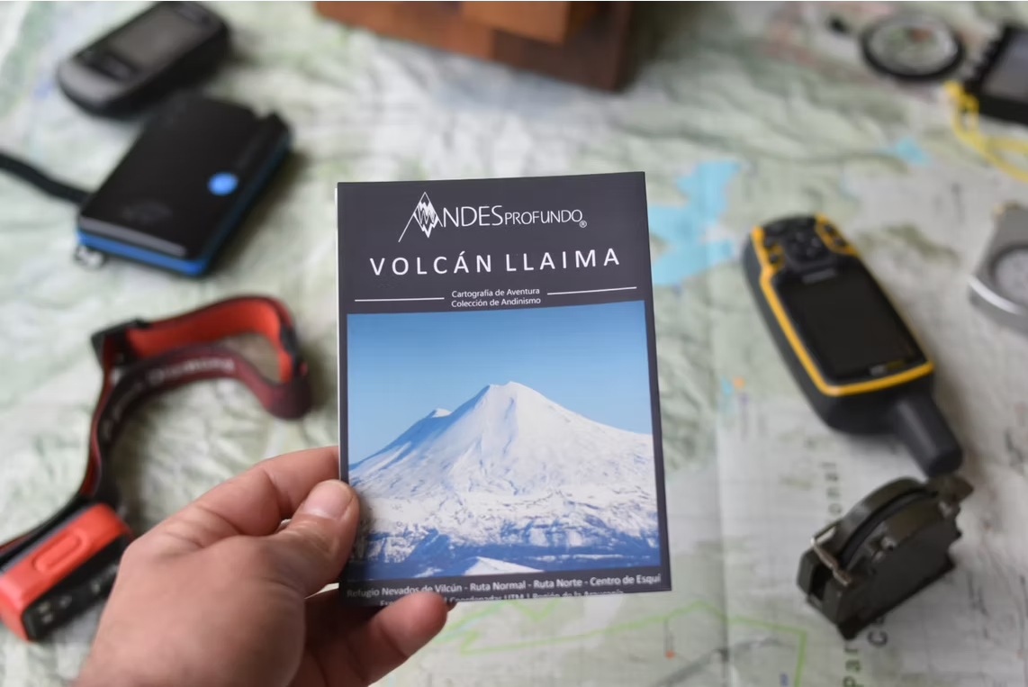 MAPA VOLCAN LLAIMA ANDES PROFUNDO