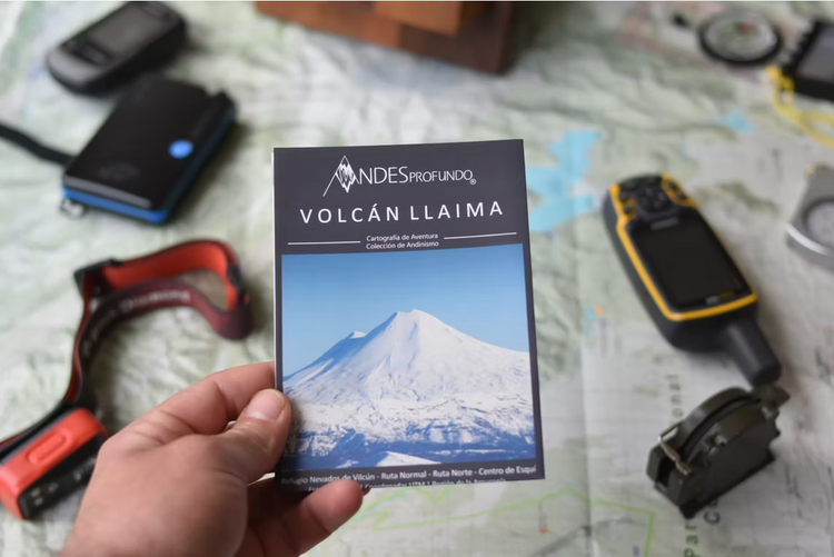 MAPA VOLCAN LLAIMA ANDES PROFUNDO
