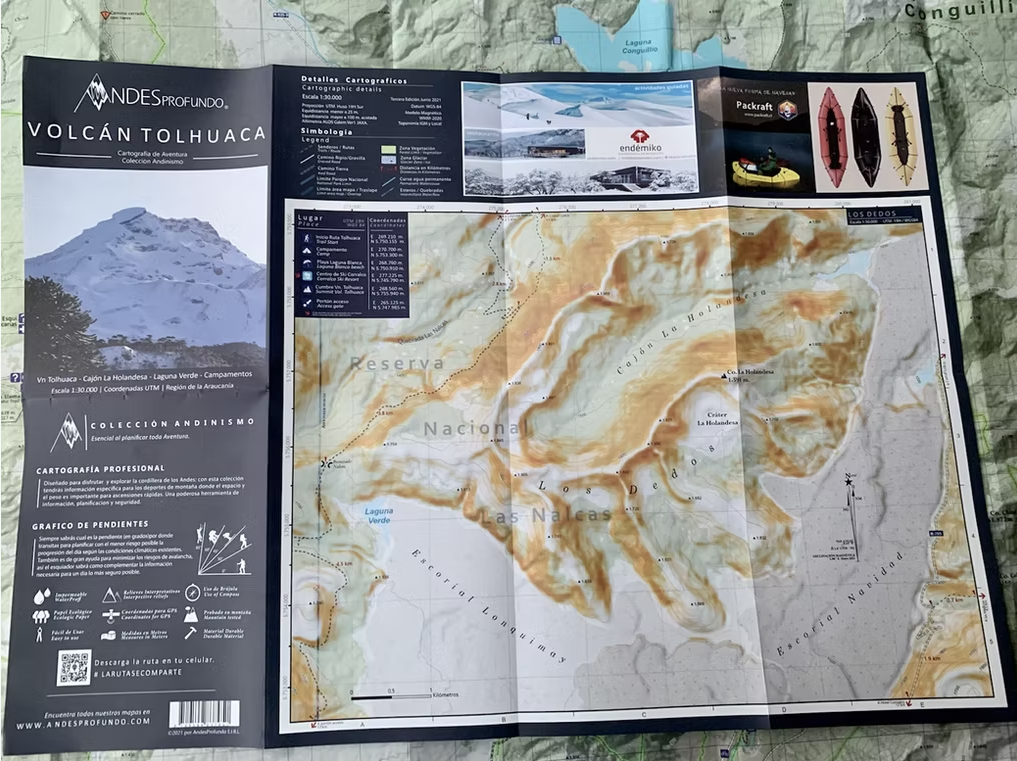 MAPA VOLCAN TOLHUACA ANDES PROFUNDO