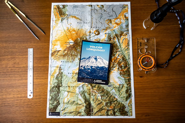 MAPA VOLCAN LONQUIMAY ANDES PROFUNDO