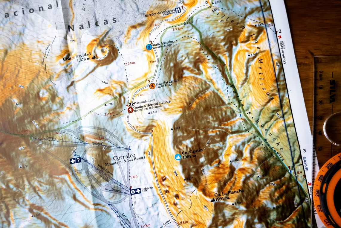 MAPA VOLCAN LONQUIMAY ANDES PROFUNDO