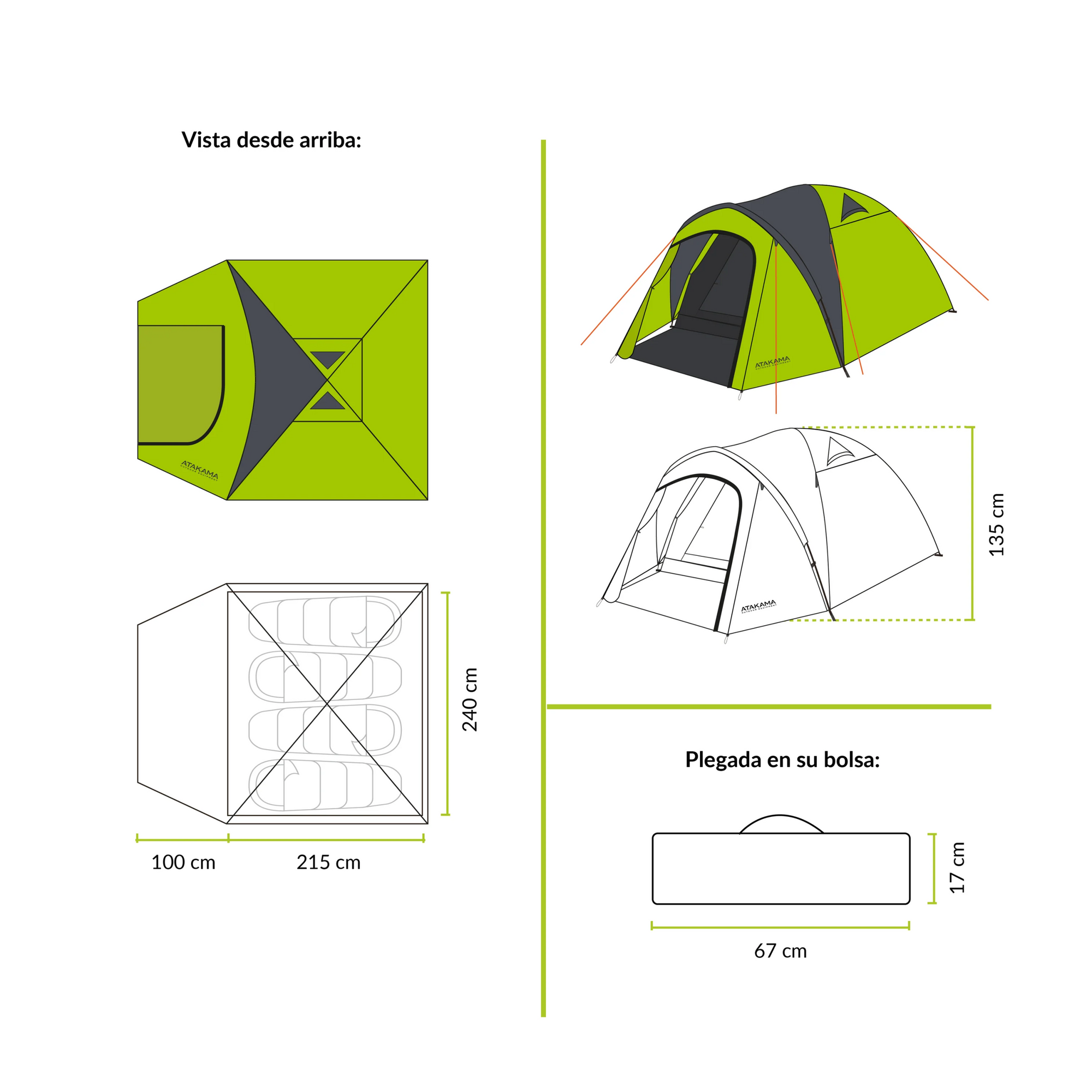 CARPA ATAKAMA TOTORALILLO 4P | 3 ESTACIONES