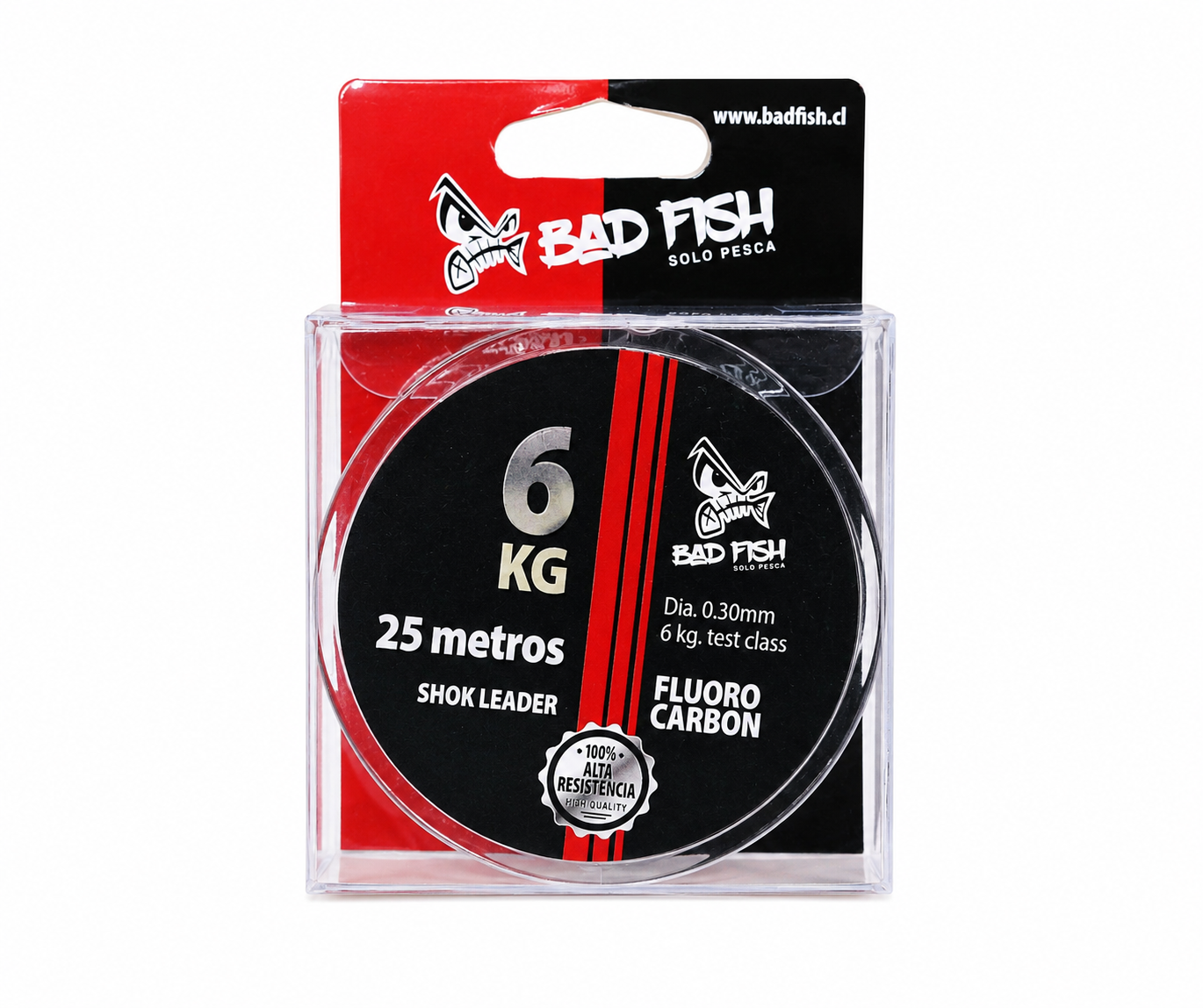 BADFISH FLUOR CARBONO 25M PE3 0.30MM 6KG