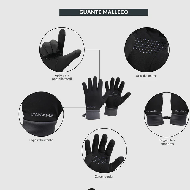 GUANTES TÉRMICOS ISOFLEX ATAKAMA MALLECO | SEGUNDA CAPA