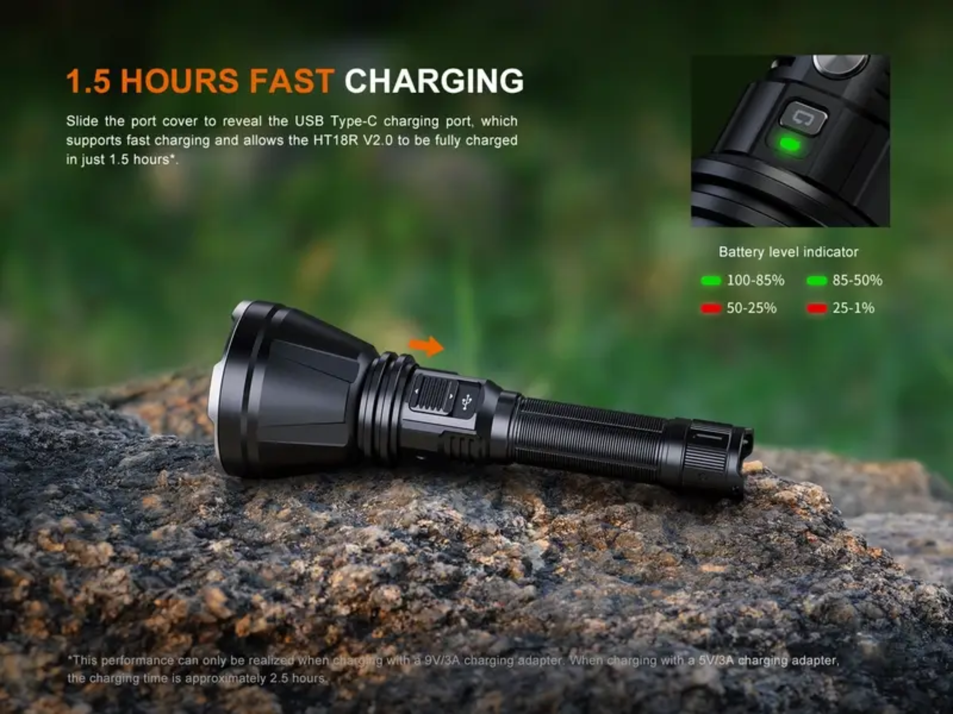 LINTERNA FENIX HT18R V2.0 | 3700 LUMENES