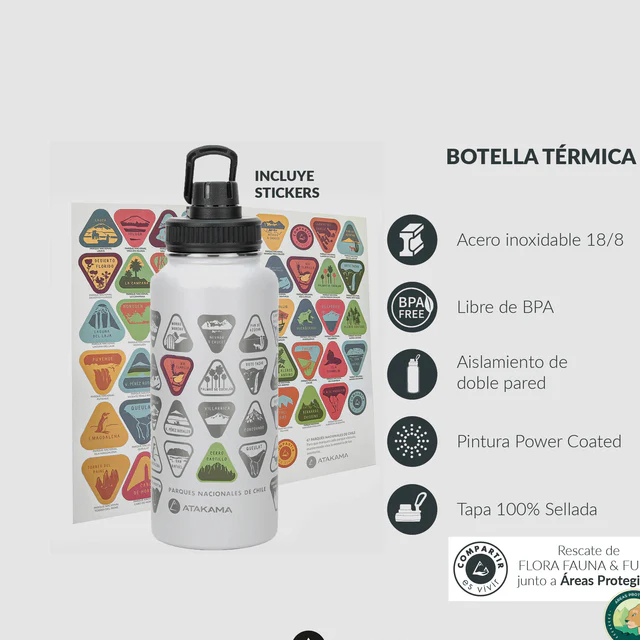 BOTELLA TÉRMICA ATAKAMA PARQUES NACIONALES 1LT
