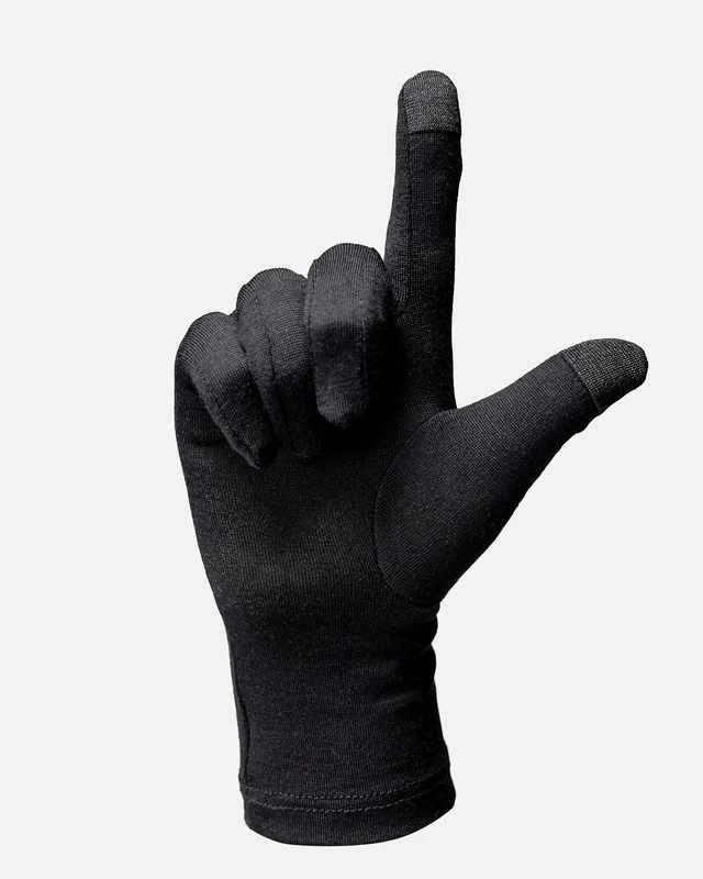 GUANTE ATAKAMA PRIMERA CAPA SERRANO LANA MERINO NEGRO